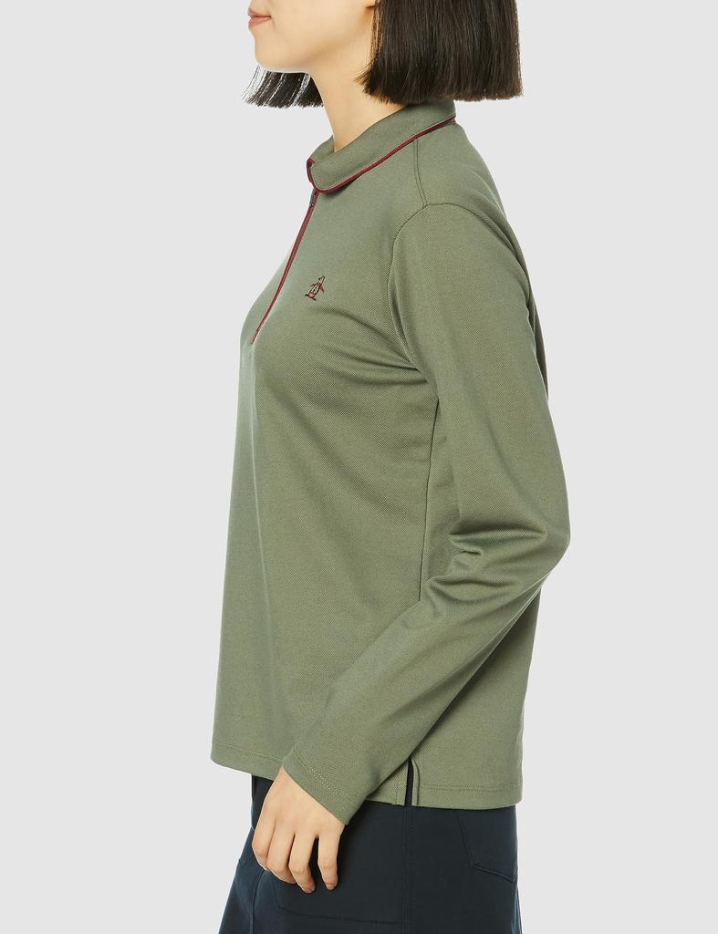 Munsingwear Standard Long Sleeve UVCUT with Heat Classic Made In KH00 Women's Shirt, (UPF 15) Sunscreen, Protection, Design, Japan, Golf, MGWWJB02,