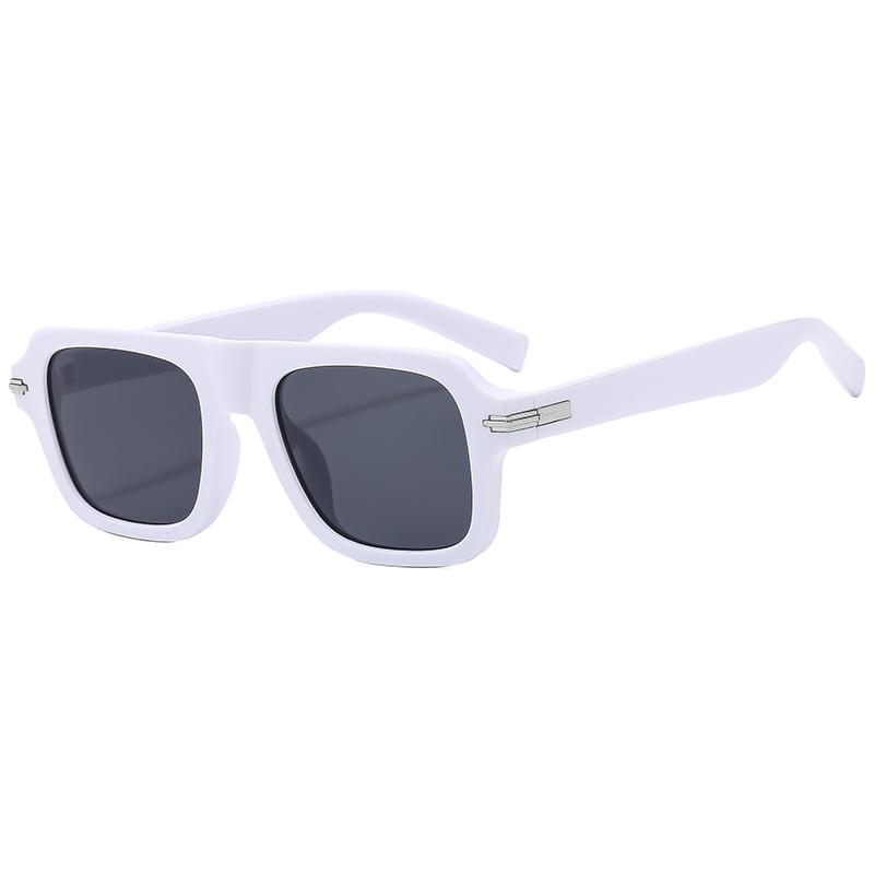 Cycling Thick Frame Square Sunglasses Anti UV Fashion Sun Glasses Street Photo Glasses Fashion Classic Square Eyeglasses Female белый
