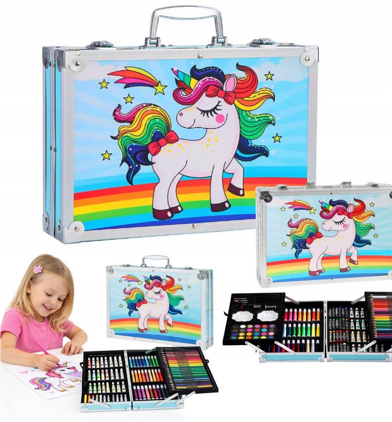 Drawing and Painting Set for Children 145 Pieces Blue