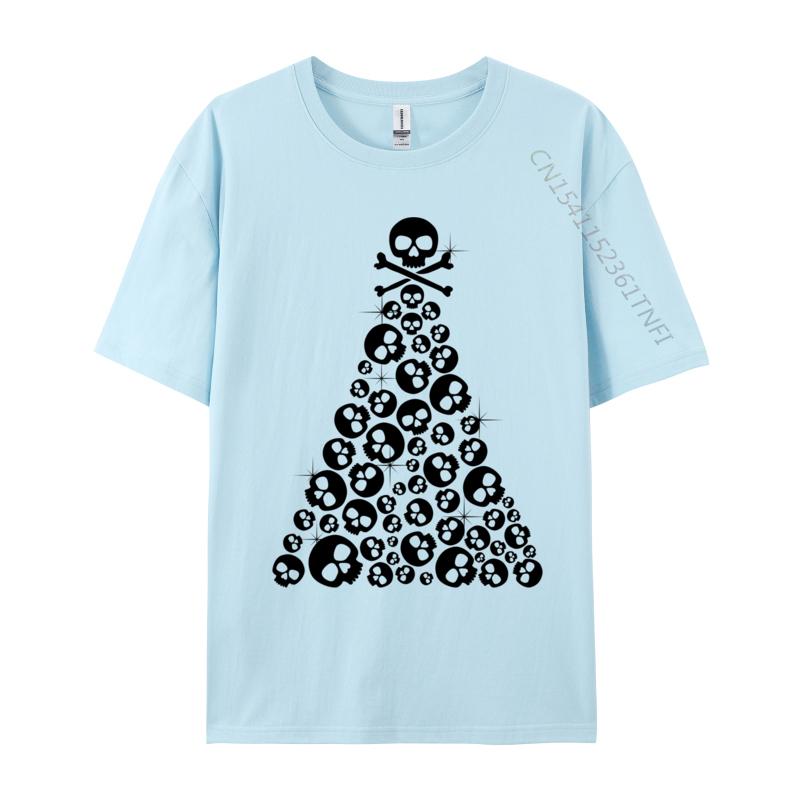 

Skull Christmas Tree Gothic Xmas Bones Santa Crossbones Tshirt Leisure Pure Cotton T-Shirts Wholesale 4XL