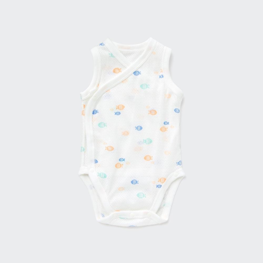 

UNIQLO BN Joy Of Print Хлопковое сетчатое боди без рукавов 1P Рыба 60см