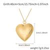 Collana con Ciondolo Medaglione a Cuore Inciso Placcato Argento con Portafoto per Donna