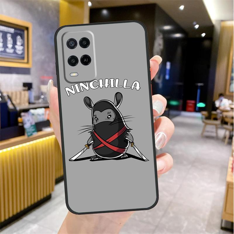 Cute Cartoon Chinchilla Case For Oppo A98 A18 A38 A58 A78 A60 A80 A40 A96 A76 A16 A94 A74 A54 A15 A17 A57 A77 A5 Pro