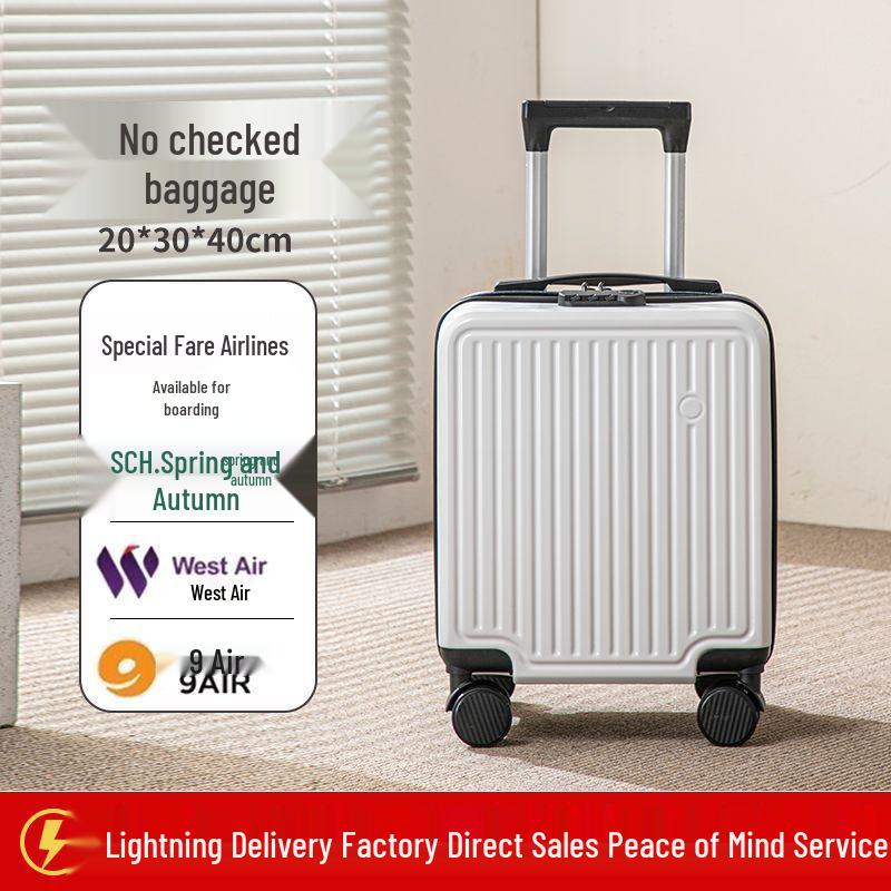 Spring Airlines 14-Zoll Leichter Handgepäckkoffer mit Universalrollen & Zahlenschloss - 20x30x40CM