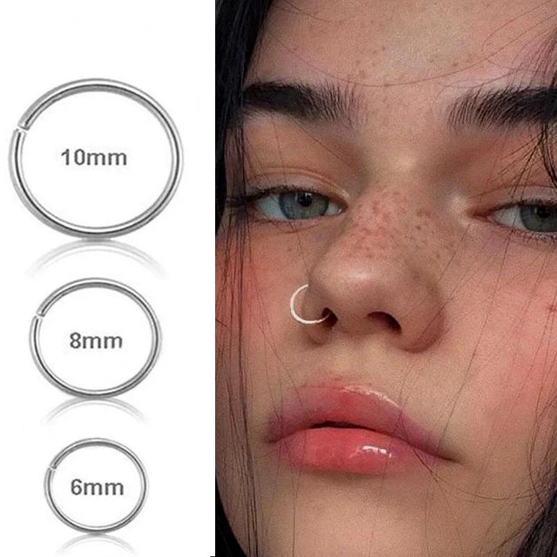 3pc Set Nose Ring Clips Septum Ring Hoop Cartilage Tragus Helix Small Piercing Nose Rings For Women Body Jewelry Accessories