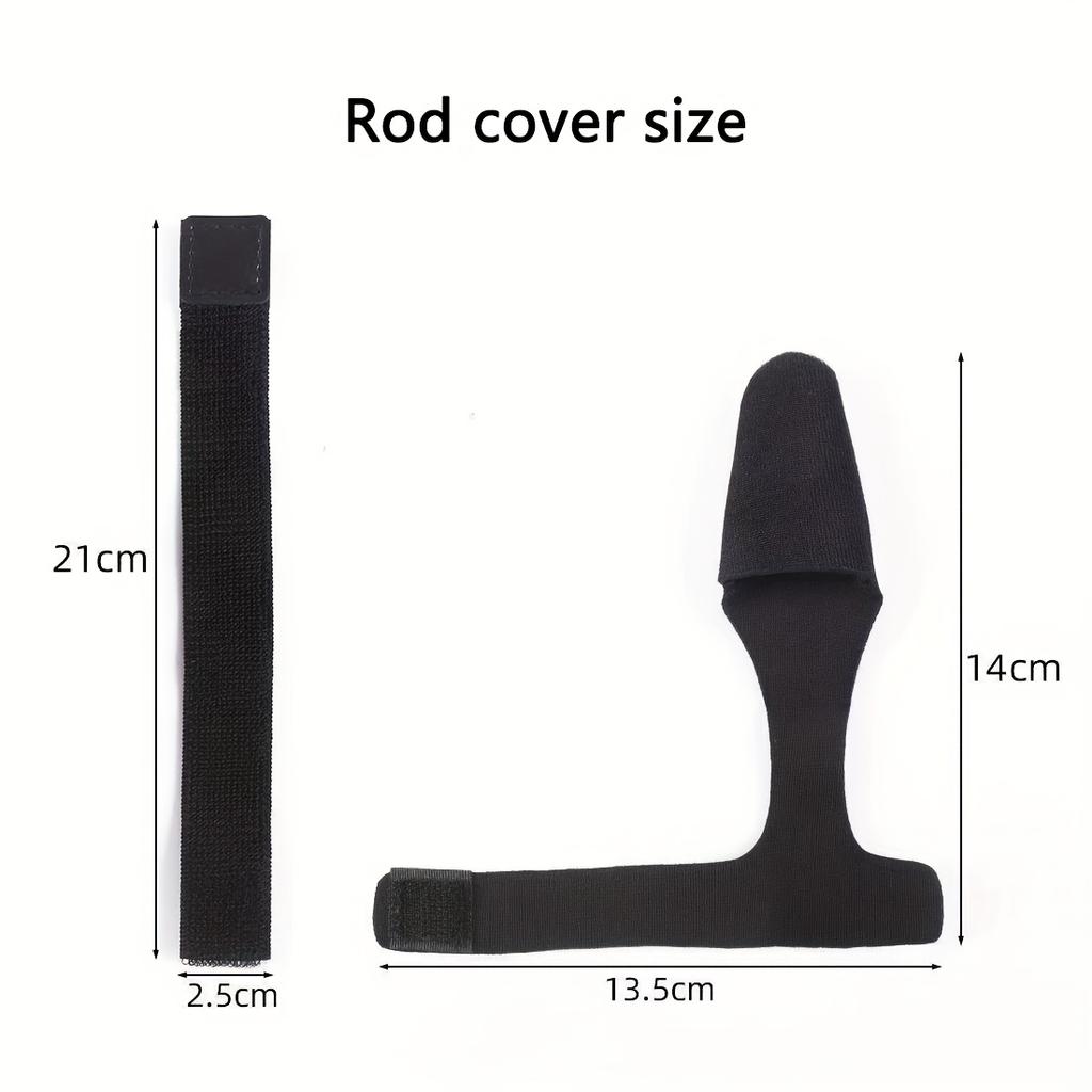Fishing Rod Wrap Strap, Fastening Fishing Pole Strap, Fishing Rod Tie, Adjustable Anti-Friction Protective Cover with Elastic Stretch