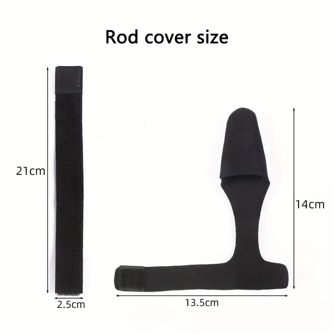 

Fishing Rod Wrap Strap, Fastening Fishing Pole Strap, Fishing Rod Tie, Adjustable Anti-Friction Protective Cover with Elastic Stretch чёрный