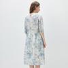 Kemengboka 2026 Summer Artistic Print Half-Sleeve Midi Dress