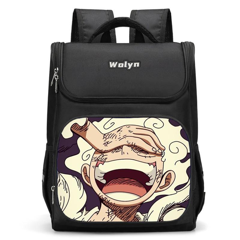 Spacious Luffy Zoro Backpack For Elementary Boys And Girls With Double Layer Oxford Fabric