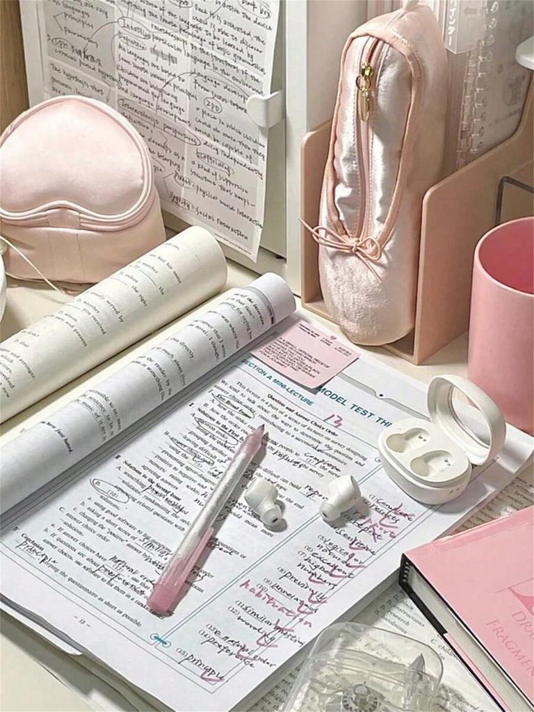 1pc Vintage French Style Ballet Shoes Shaped Handmade Pencil Case Makeup Pouch,Portable Exquisite Multifunctional Storage Bag