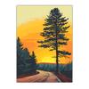 Nature Landscape Wall Art Western Sunset Scenery Canvas Painting Vintage Poster Print for Living Room Bedroom Wall Decor