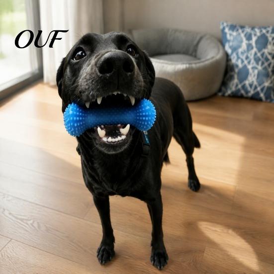 Reduce Dog Bad Breath Tooth Brushing Helper, Pet Dental Prop Chewable Toy, Dual-Action Canine Oral Health Care Tool for Cleaning Teeth, Removing