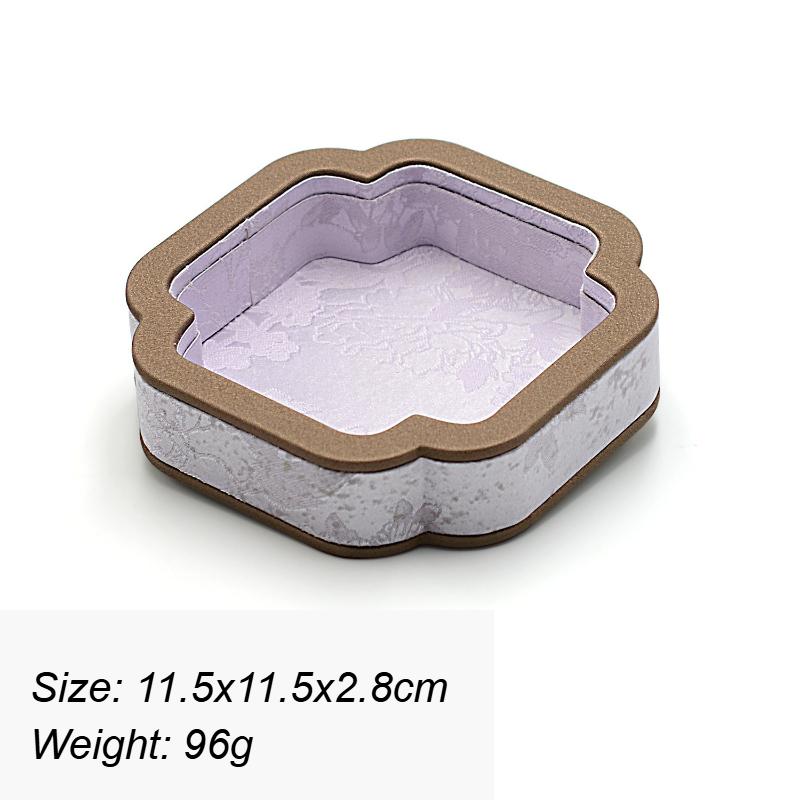 Ancient Style Jewelry Display Tray Counter Jade Storage Display Viewing Trays Forged Cloth Necklace Bracelet Organizer Plate