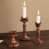 Carved Resin Candlestick Holder for Home Decoration - Candlelight Dinner Atmosphere Prop Ideal for Restaurant Bar Bedroom