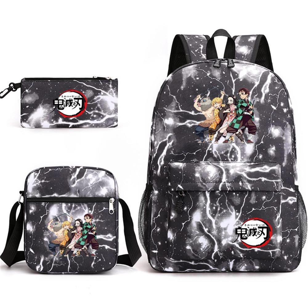 ONE PIECE heat transfer schoolbag primary school student printed backpack large capacity backpack backpack pencil case
