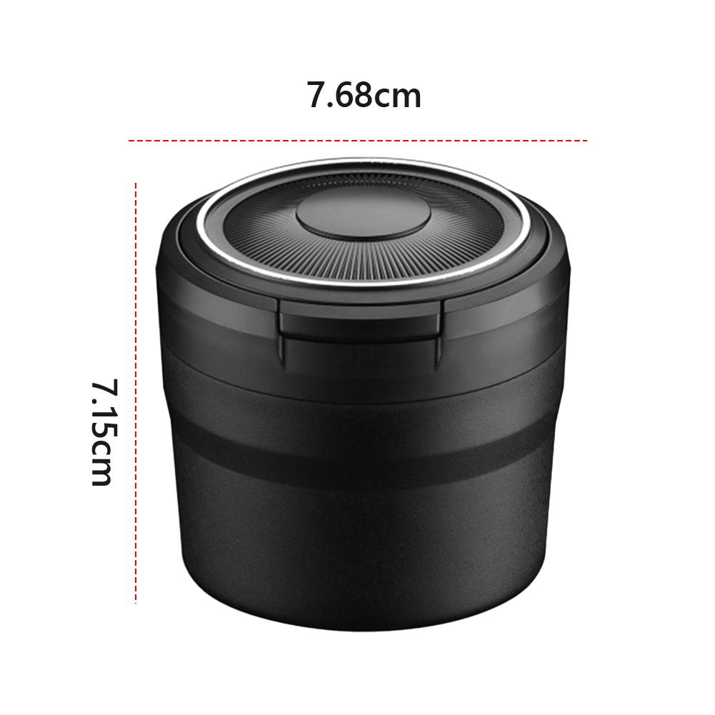 Car Ashtray with Lid Portable Ash Tray with LED Light Mini Car Trash Can Multi-Function Pop Up Ashtray for Car Travel Agency