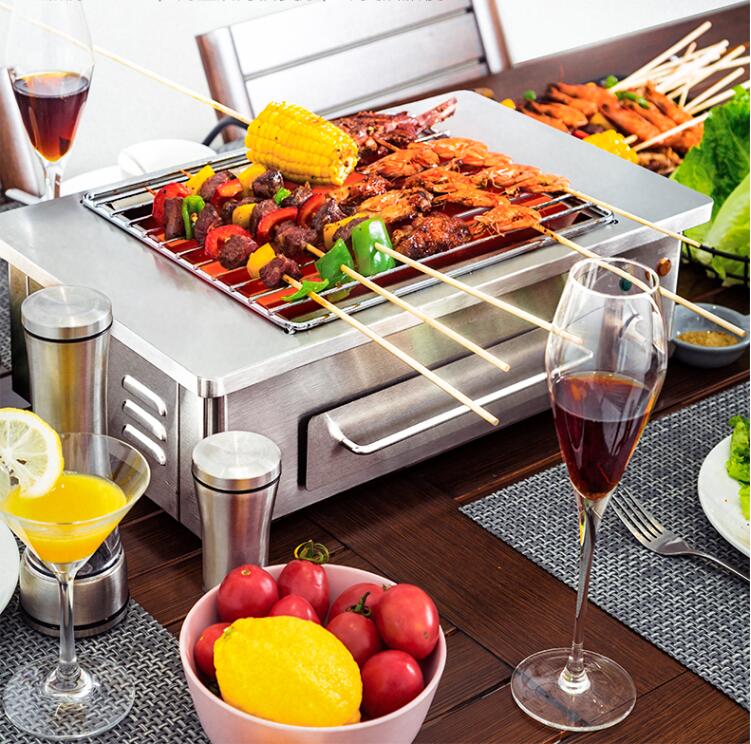 220V Smoke-free Electric Grill Household Portable Carne Churrasqueira Forno