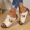 Fashion 2025 Lightweight Platform Sandals Woman Plus Size Peep Toe Wedge Slippers Women Summer Buckle Strap Non Slip Casual Sandles 43