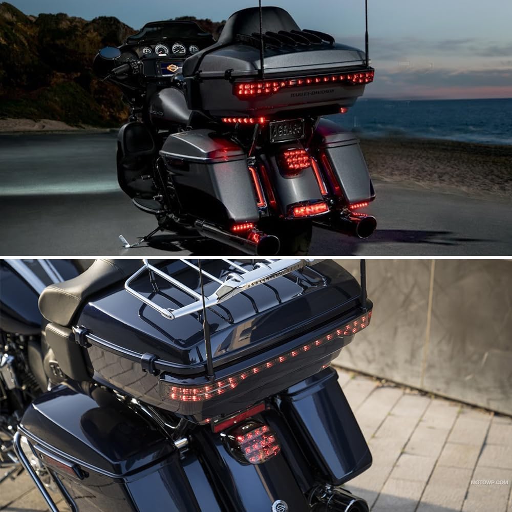 

Светодиодный задний фонарь с дымчатым стеклом, мотоциклетные задние фонари, стоп-сигнал, габаритный огонь, совместимый с Dyna Road King Electra Glide Street Glide Touring Smoke Black