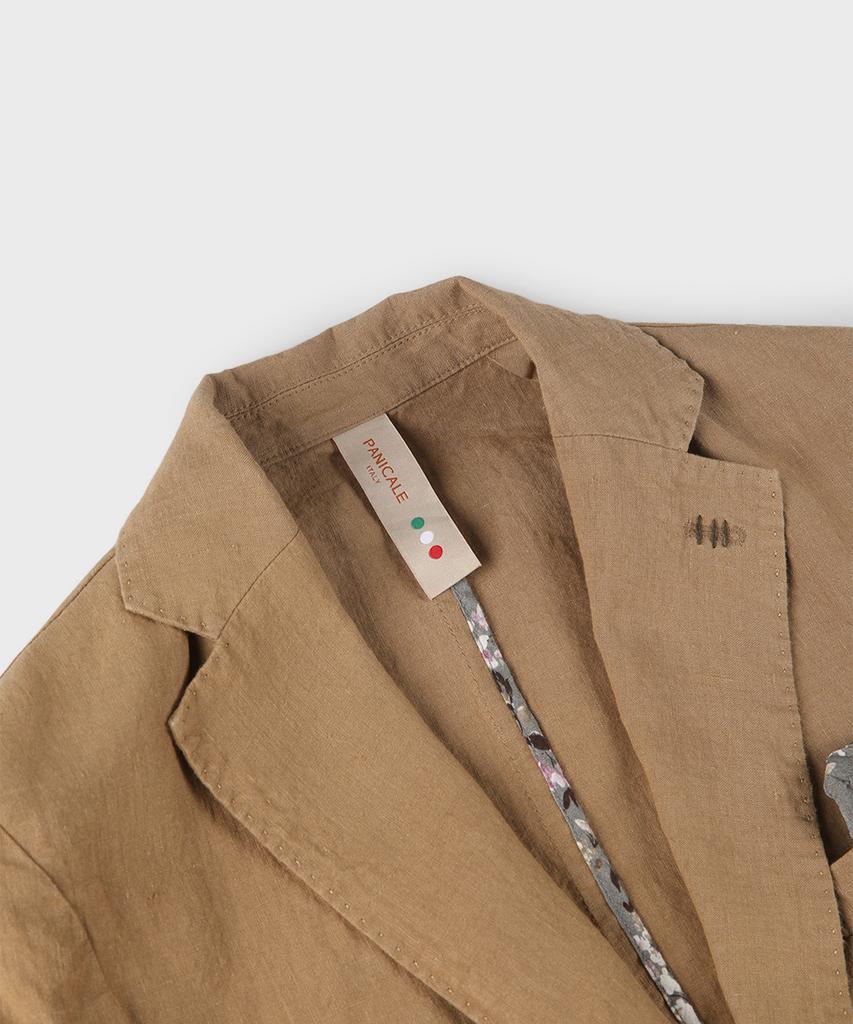 Panicale Beige Signature Linen Jacket