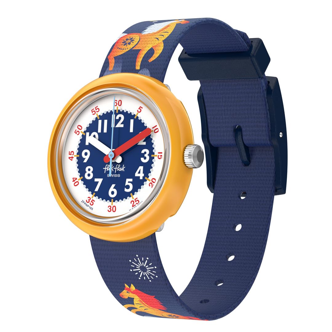 FLIK FLAK Year of the Horse Blue Kids  Watch, FPNP165C, Unisex, синий
