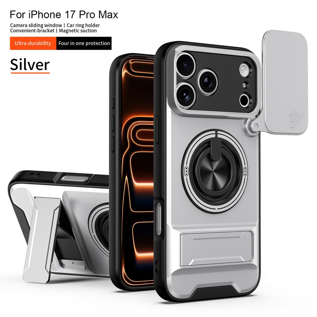 For iPhone 17 Pro Max Case iPhone 17 Pro Cover iPhone 17 Air Magsafe Magnetic Fold Holder Military Armor Camera Protection Cover