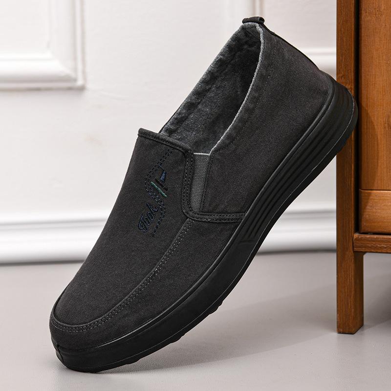 Spring and Autumn  Canvas Shoes Men's Breathable and Comfortable Cloth Shoes Flat Casual Shoes