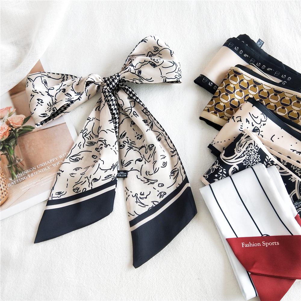 New Scarves Silk Scarves Women'S Spring And Autumn Season Long Decorative Professional Scarves Summer Thin Styles Paired With Shirts Stylish