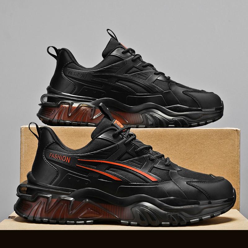 Autumn Casual Mesh Putian Sports Shoes Air Cushion Shock Absorption and Height Black Dad Tide Shoes Autumn and Winter