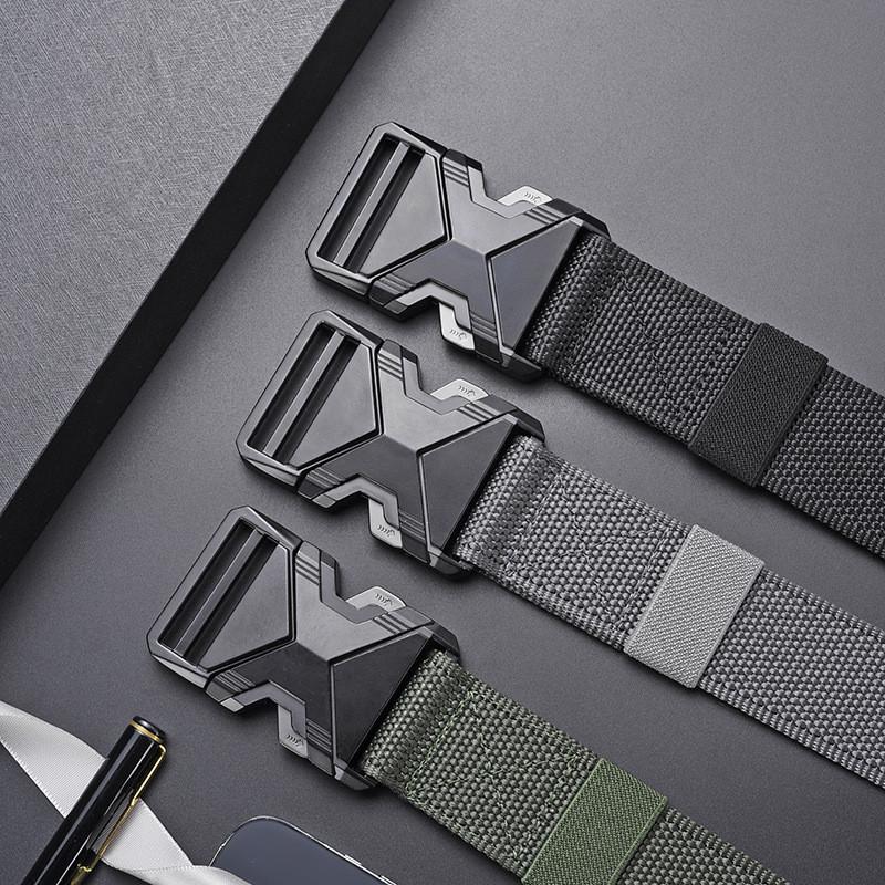 Buckle Fashionable Alloy Men Nylon Woven Waist Belt For Daily And Use Outdoor