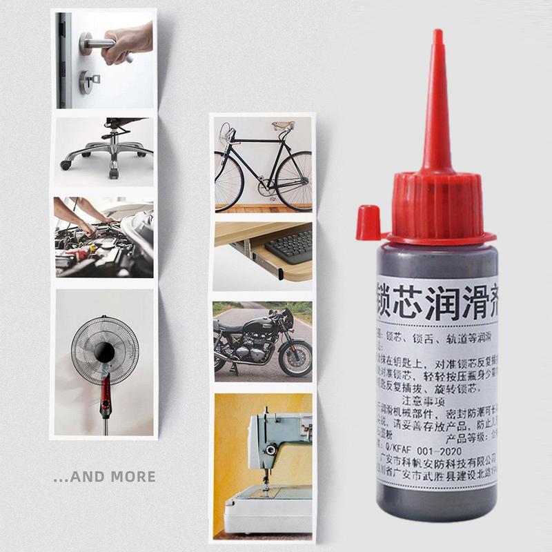 Ulei lubrifiant fin din grafit de bună calitate pentru elemente de închidere a ușii Lăcătuș Cilindru Lacăt Acasă Articole pentru lanț de biciclete 30/60 ml