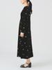 Ray Beams Velvet Embroidered Black 0 Women's Dress,
