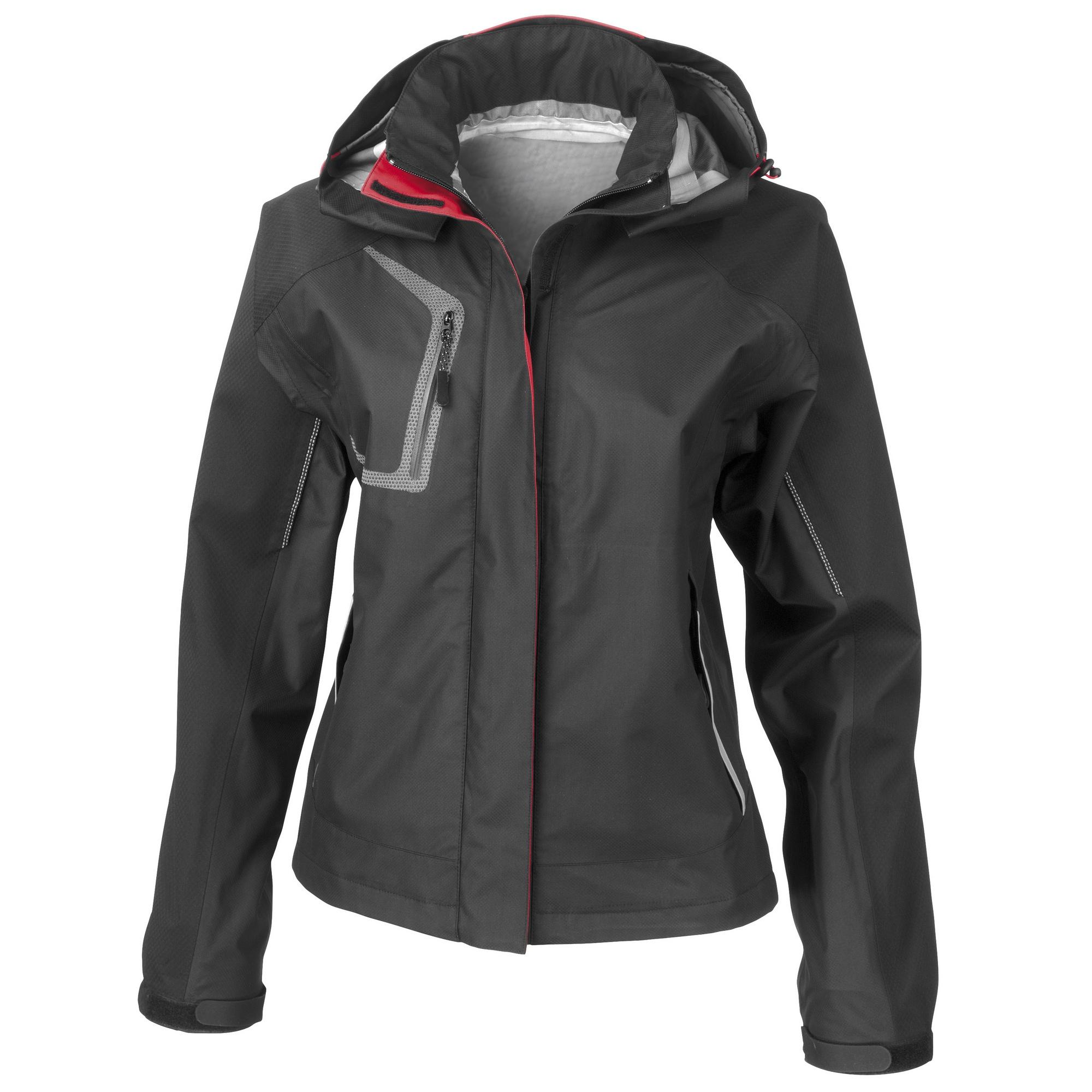 Spiro Chaqueta deportiva para exteriores Nero Premium para mujer (Impermeable y transpirable) XL negro