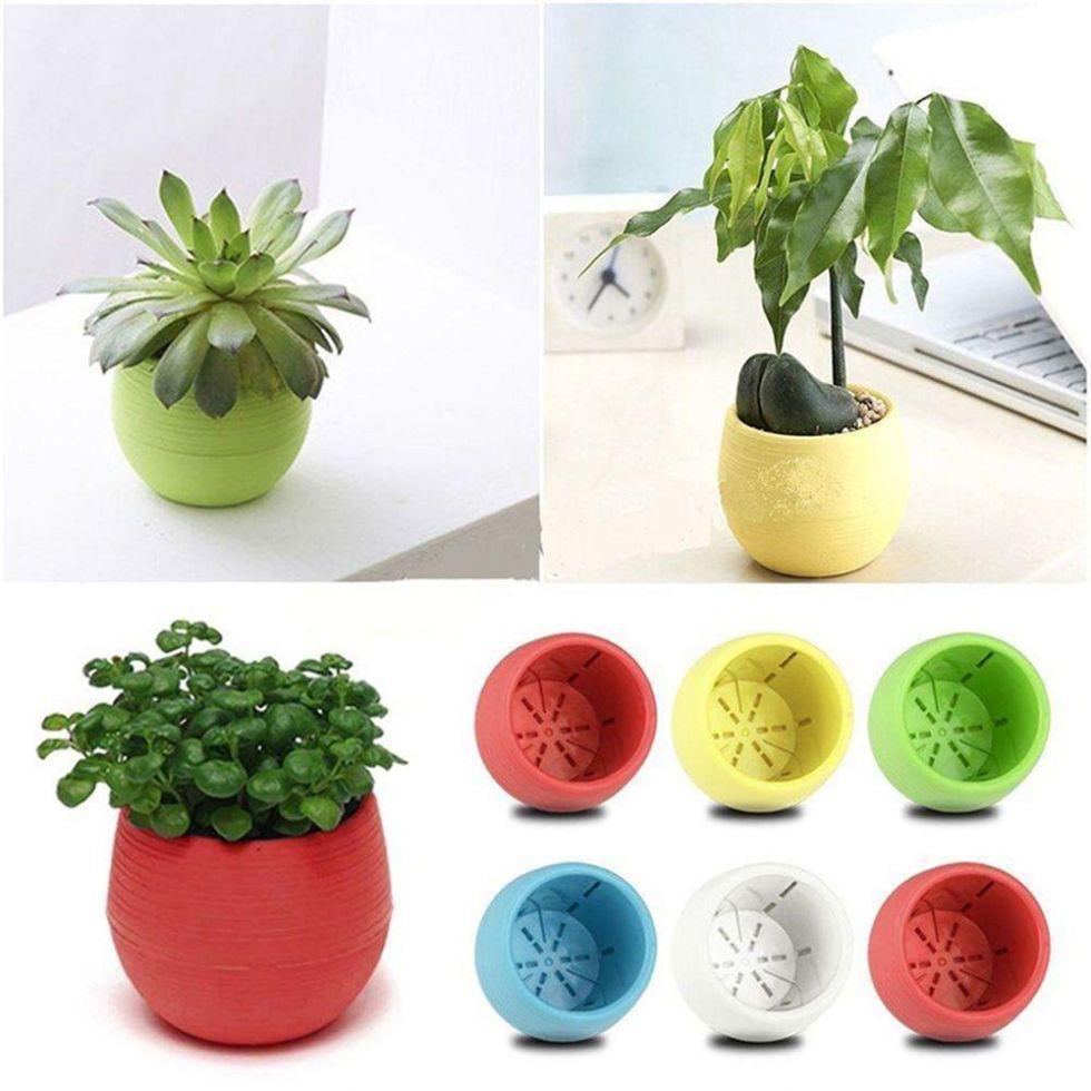 Plastic Flower Pot With Drainage Holes For Indoor Garden And Outdoor Planting
