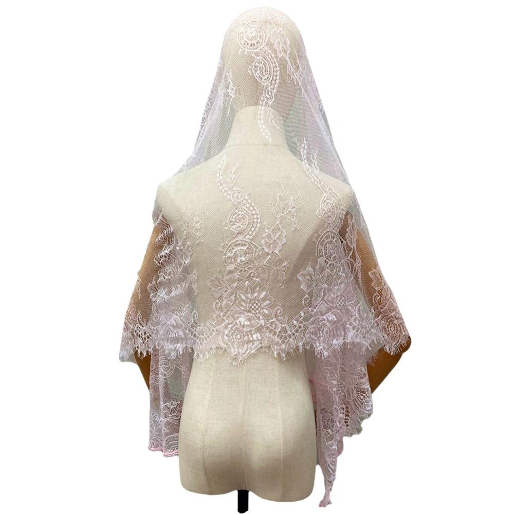 Vintage Style Bridal Headscarf Breathable Muslin Head Covering Lightweight Lace Shawl Guest Look