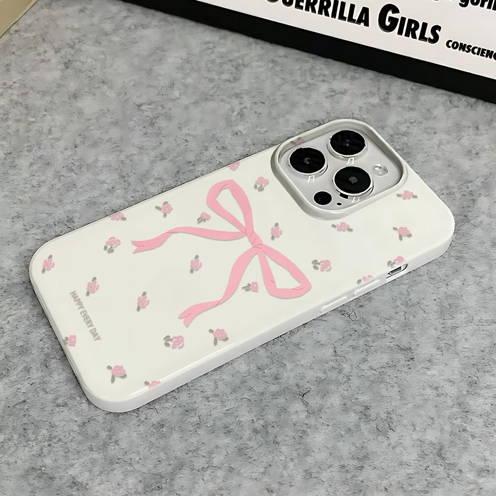Bow Phone Case For Iphone 14 Plus 15 16 17 11 12 13 Pro Max 17Air Shockproof Cover Funda Coque
