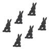 6 Pcs Easter Bunny Money Holder Adorable Felt Bunny Cash Clip Easter Basket Stuffer Festival Decoration Dark Gray