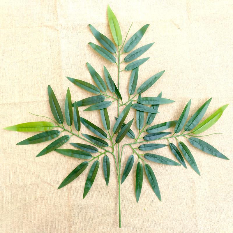Artificial Bamboo Leaves and Branches for Landscape Decoration - Small Plastic Green Foliage