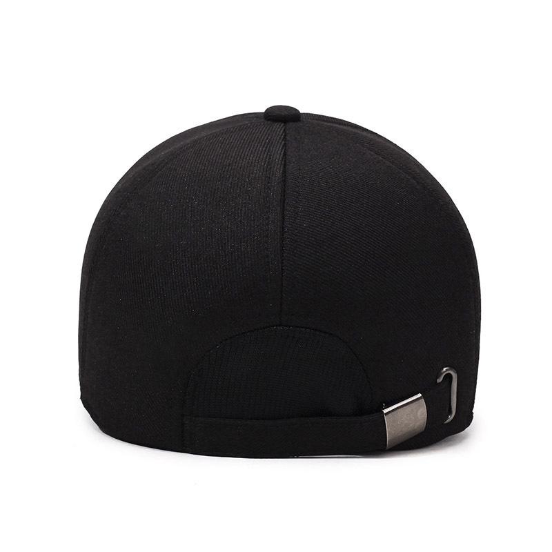 Men's Thickened Woolen Duckbill Hat with Ear Protection - Ideal for Dad, Grandpa, and Elderly - Warm Winter Baseball Cap