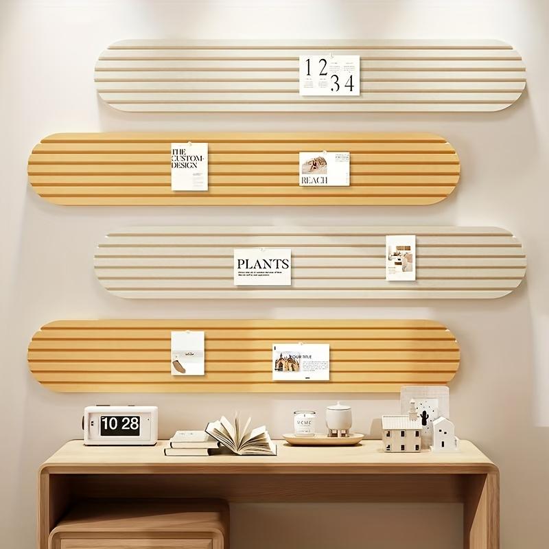 4pcs Self Adhesive Fabric Wall Panels Reusable Modern Cork Style Bulletin Boards for Home,Office Classroom Decor No Residue Photo Display Message