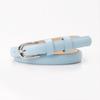 Adjustable Fashion Belt Solid Color PU Leather Belt Fashion Pin Buckle Belt  For Ladies