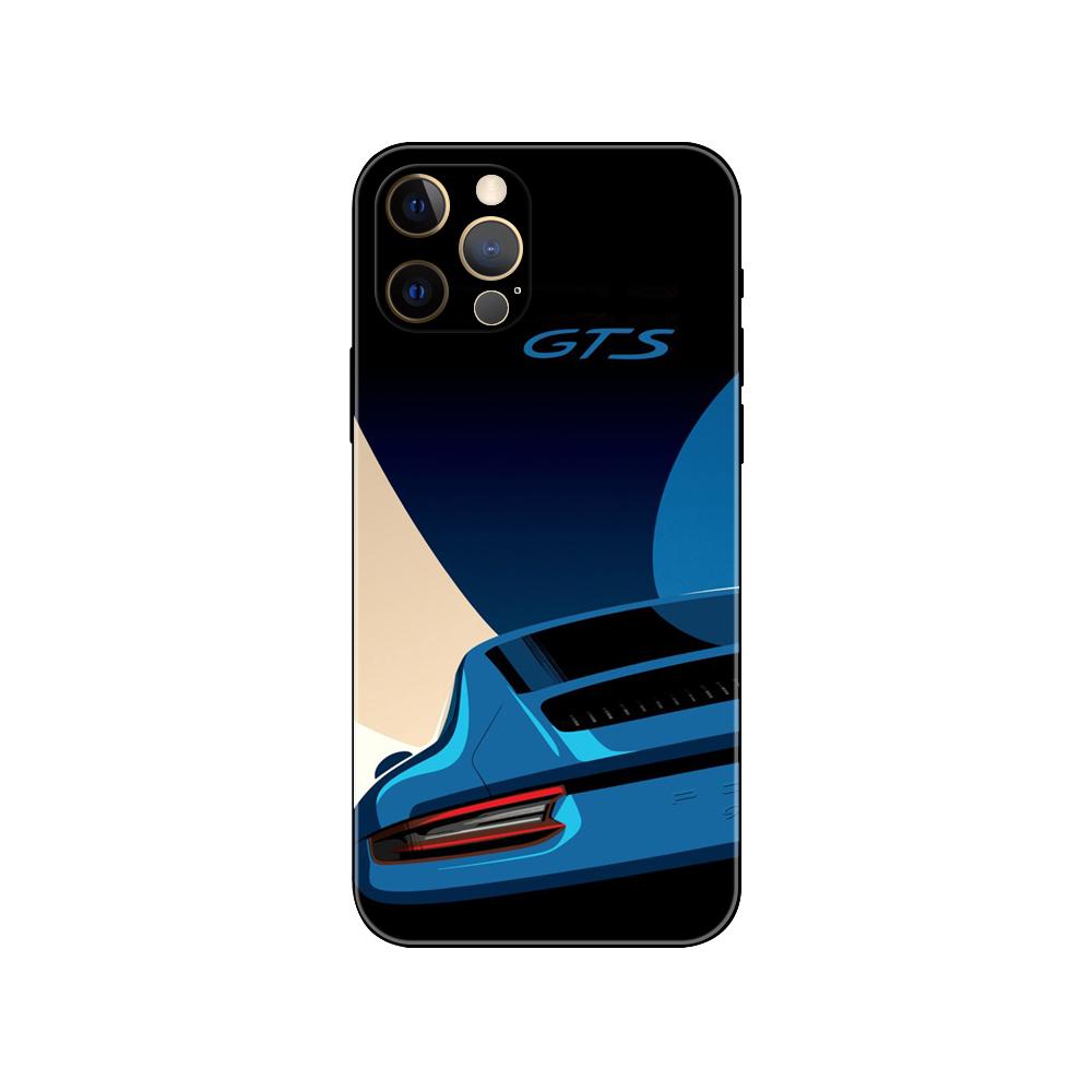 

Чехол для телефона 911 GT3 для iPhone 5 5S 2020se 6 6s 7 8 plus x 10 XR XS 11 12 13 mini pro MAX, черная задняя крышка из ТПУ iphone 12 pro