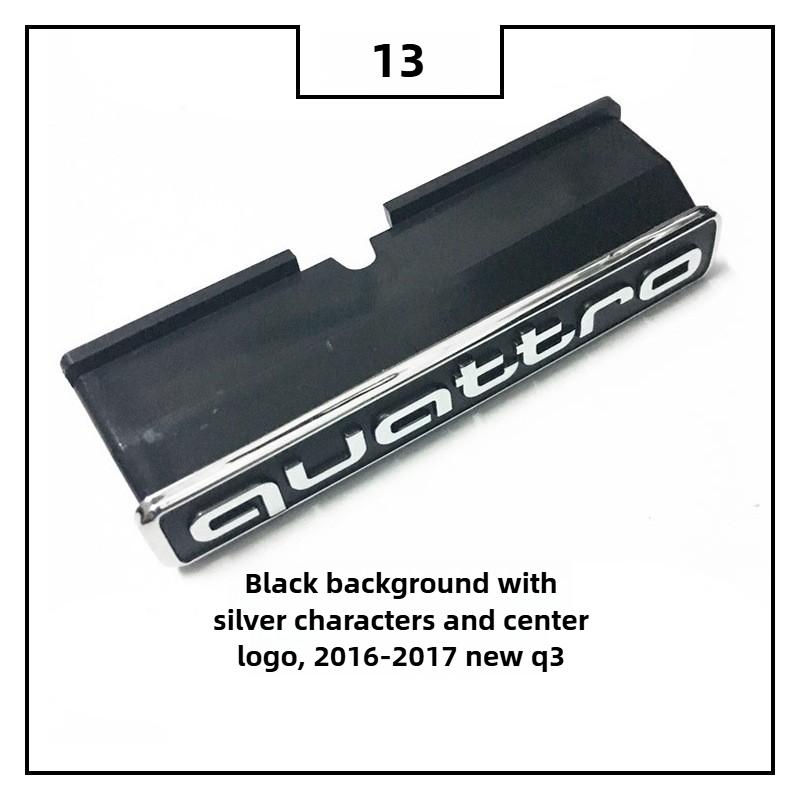 For Wszj8 A4L A5 A6L Q3 Q5 Quattro Front Grille Badge & Rear Trunk Emblem High-End Style Decoration Exterior Upgrade Accessories