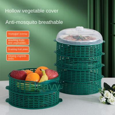 Reusable Draining Basket Food Cover Outside Draining Basket 6 Layer Table Food Cover  Table