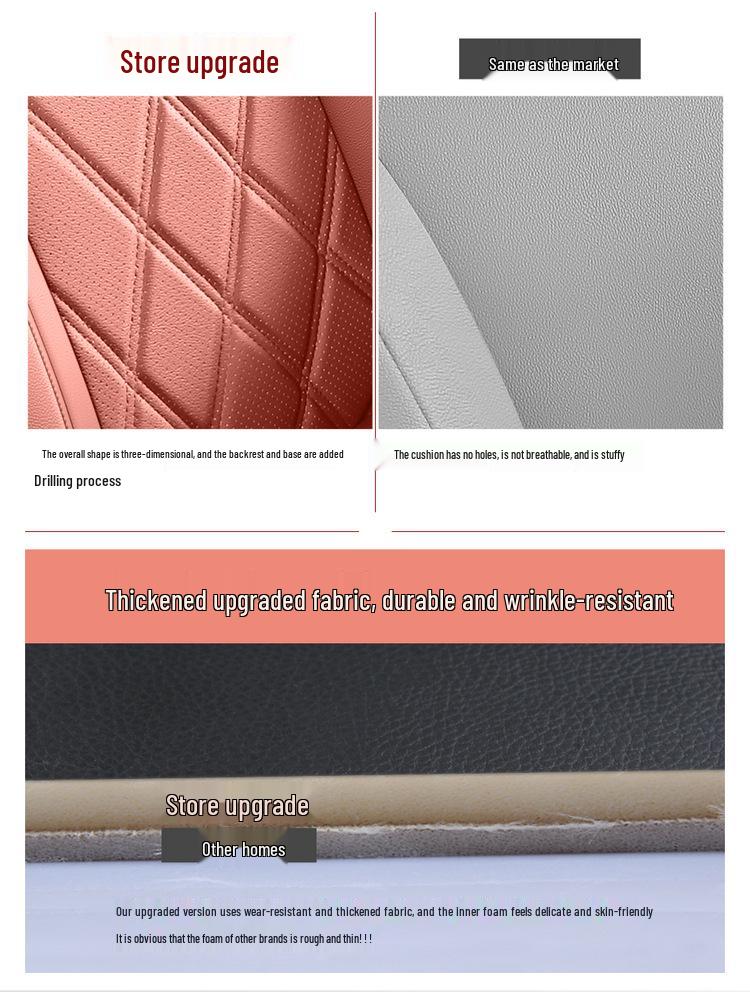 Qiyuan A05 Universal Leather Car Seat Cushion Cover - Five-Seat, All-Season