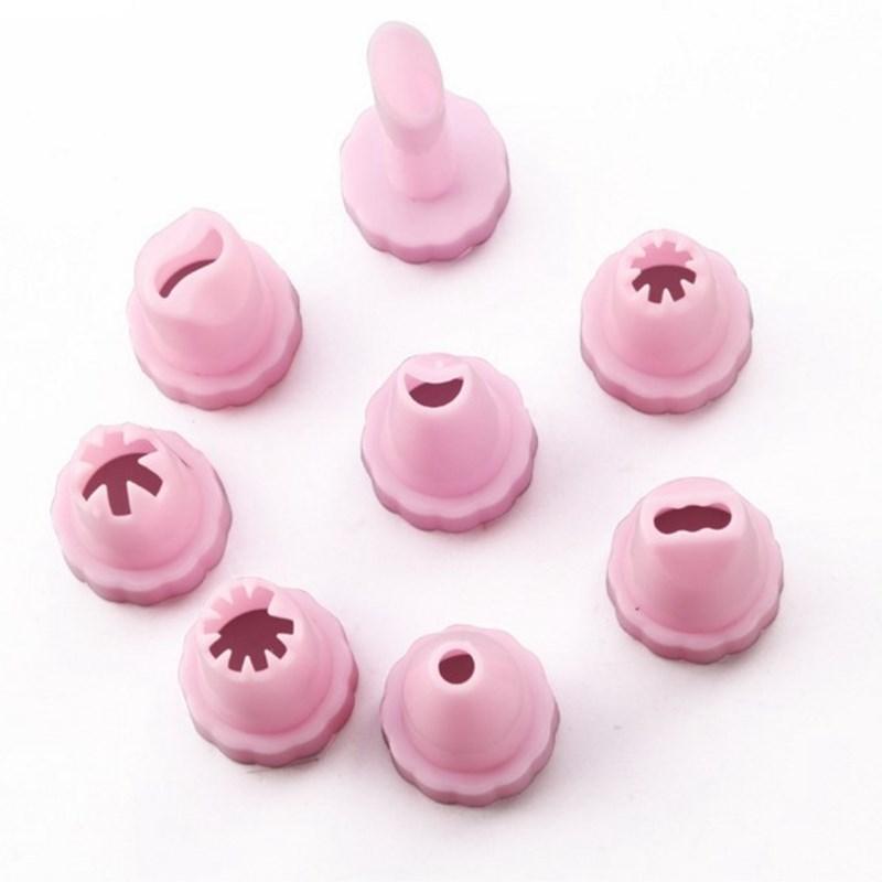 Pistole na zdobení dortů 8-balení na zdobení krému Pistole na zdobení pečiva Pistole na sušenky Dudlík Nástroje na pečení