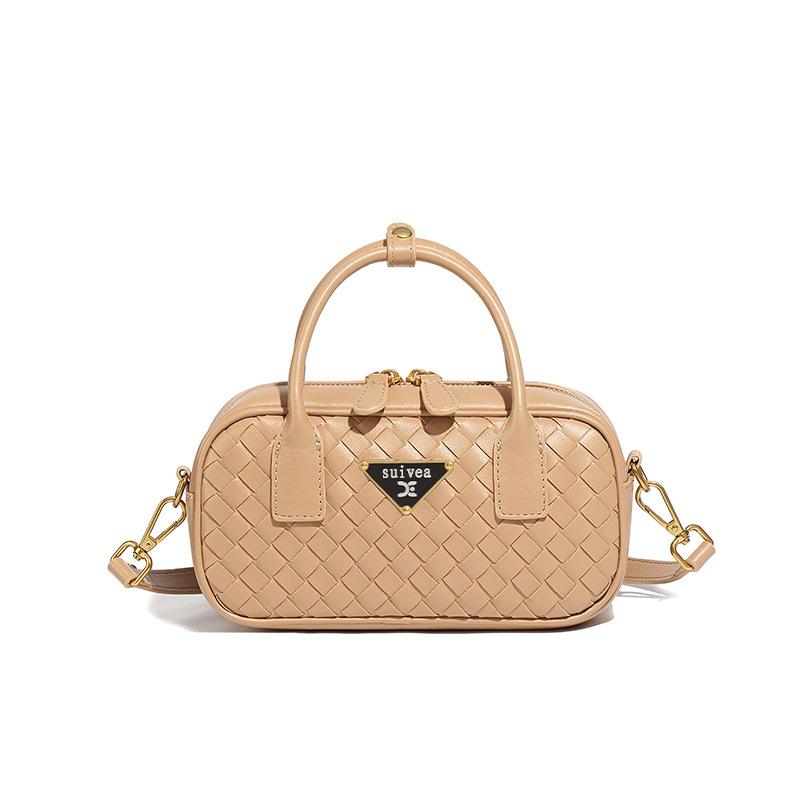 JMG Bags Trendy Kussentas, Schoudertas Crossbody Kleine Vierkante Tas, Veelzijdige Handtas, Modieuze Handgeweven Tas