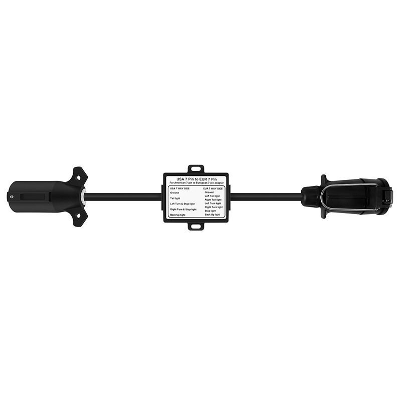 HOT-USA To EU Trailer Light Converter US 7-Way Blade Socket To EU 7-Pin Round Plug,USA To EU Trailer Light Converter US 7-Way Bl