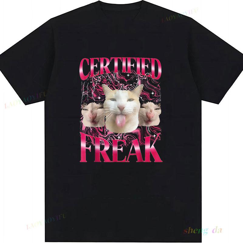 

Ropa Hombre High Quality Woman Clothing I Eat Cement Cursed Cat Funny Meme T Shirt New Fashion Humor Short Sleeve Shirts Unisex 5XL різнокольоровий