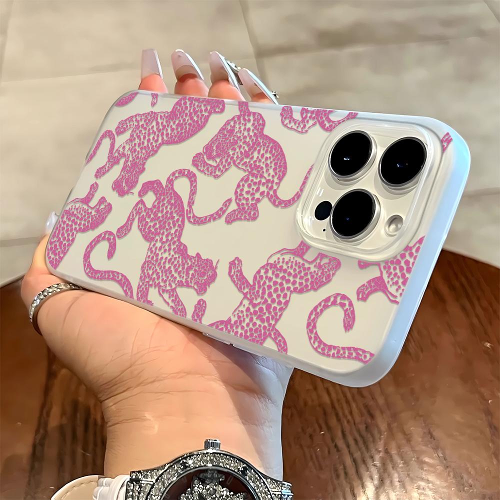 Pink Tiger Icon Design Phone Case For IPhone 17 Air 16 14 15 Pro Plus 13 12 11 Pro Max Shockproof Silicone Phone Cover Fundas iphone 11 Pro
